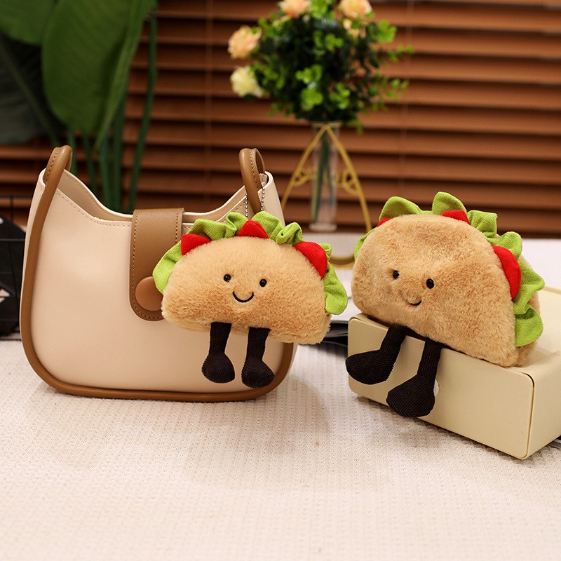 Plush Keychain Supplier - Wholesale Soft Taco Cake Doll Food Pendant Funny