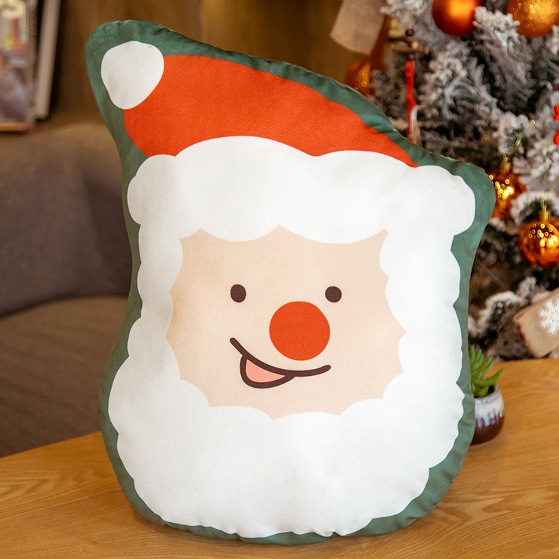 Christmas Pillow Supplier - 2023 New Arrival Snowman Elk Santa Fur Plush