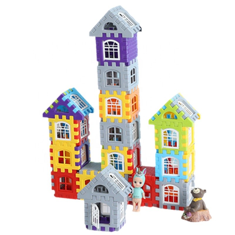 Educational Blocks Supplier - Children's Colorful DIY Stacking Puzzle Large Particles
