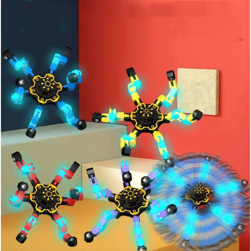 Gyro Toy Supplier - DIY Deformable Luminous Puzzle Mechanical Fingertips