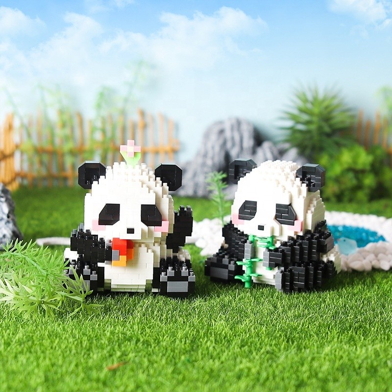 Mini Block Panda Supplier - Cute Plastic Micro Particle Building Puzzle Toy