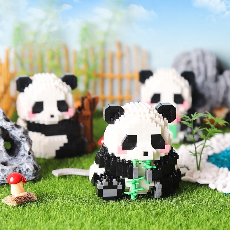 Mini Block Panda Supplier - Cute Plastic Micro Particle Building Puzzle Toy