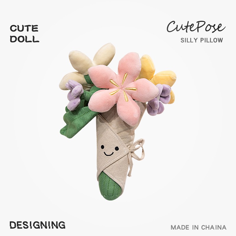 Hand Tied Bouquet Factory - 2024 New Custom 30cm Plush Doll Artificial Flower