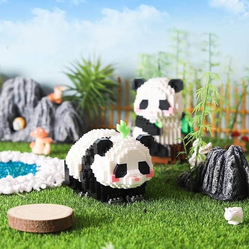 Mini Block Panda Supplier - Cute Plastic Micro Particle Building Puzzle Toy