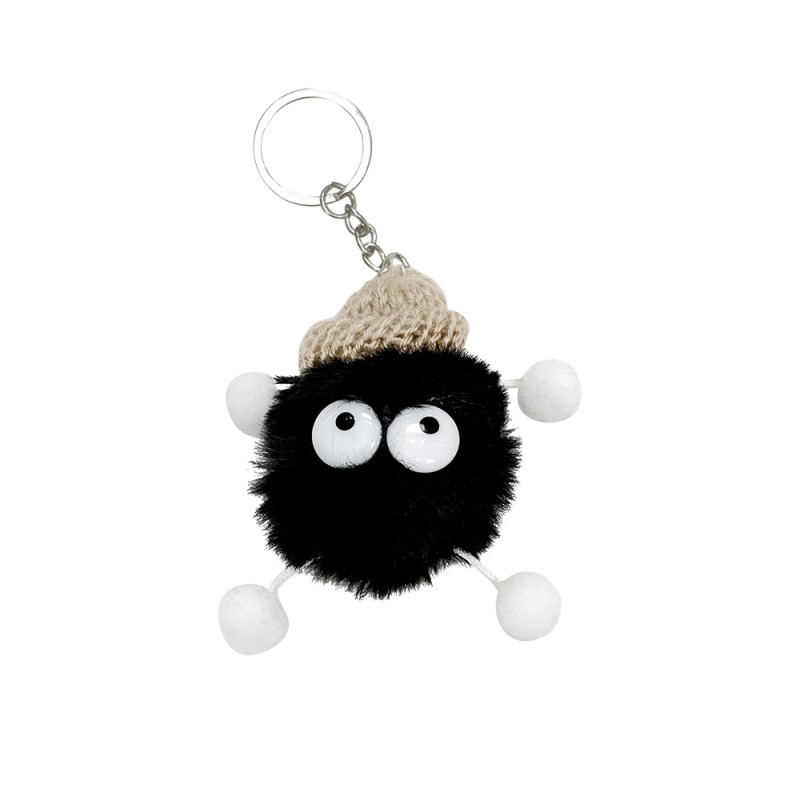 Plush Keychain Manufacturer - Stylish Coal-Like Big-Eyed Bag Charm Couple Ready