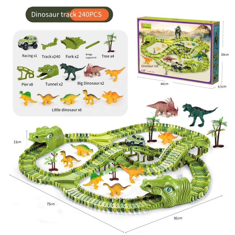 Dinosaur Scene Toy Manufacturer - Simulation DIY Plastic Electric Railway Track