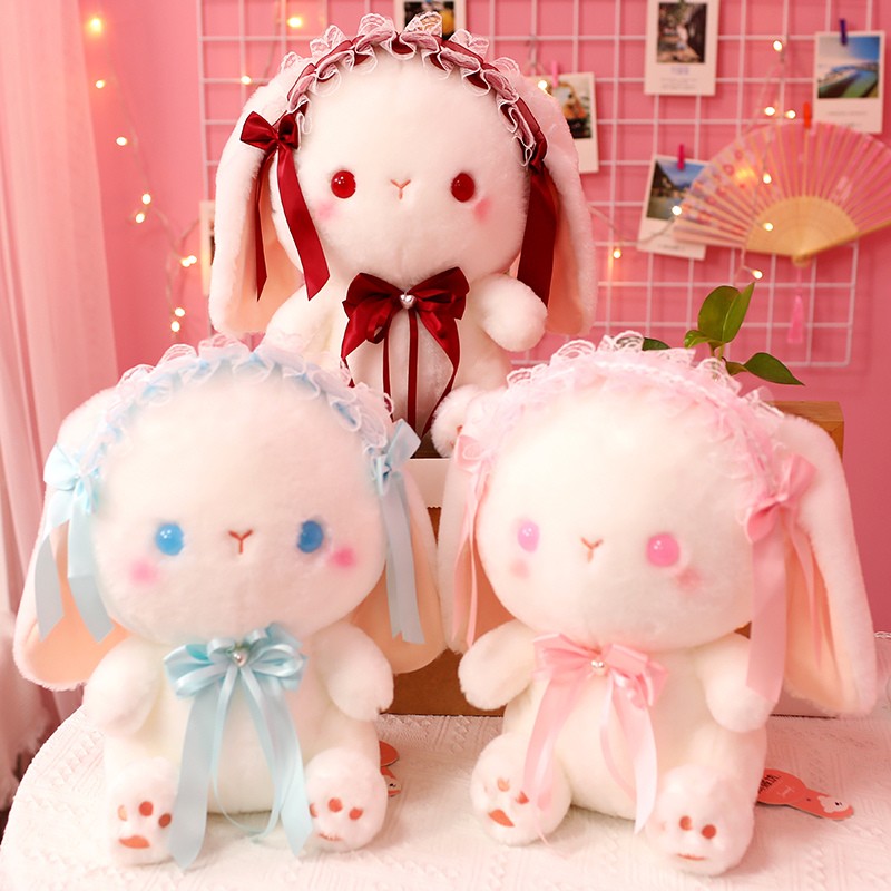 Rabbit Plush Toy Manufacturer - Cute Lolita Bed Pillow Doll for Girls Bunny
