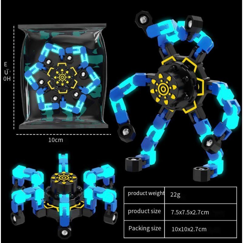 Gyro Toy Supplier - DIY Deformable Luminous Puzzle Mechanical Fingertips