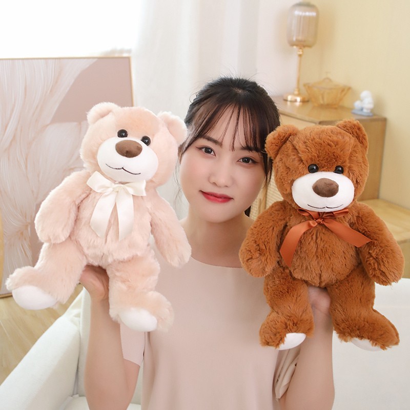 Teddy Bear Toy Supplier - Custom 30cm Scarf Bow Tie Plush Children's Gift