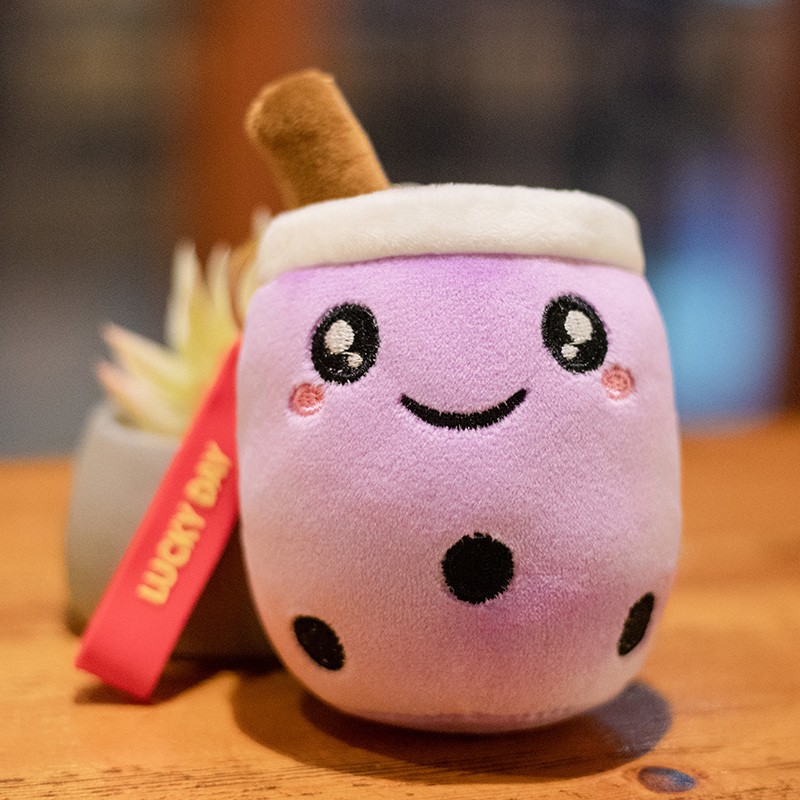 Milk Tea Plush Toy Supplier - Super Cute 10cm Cup Pendant Creative Cartoon