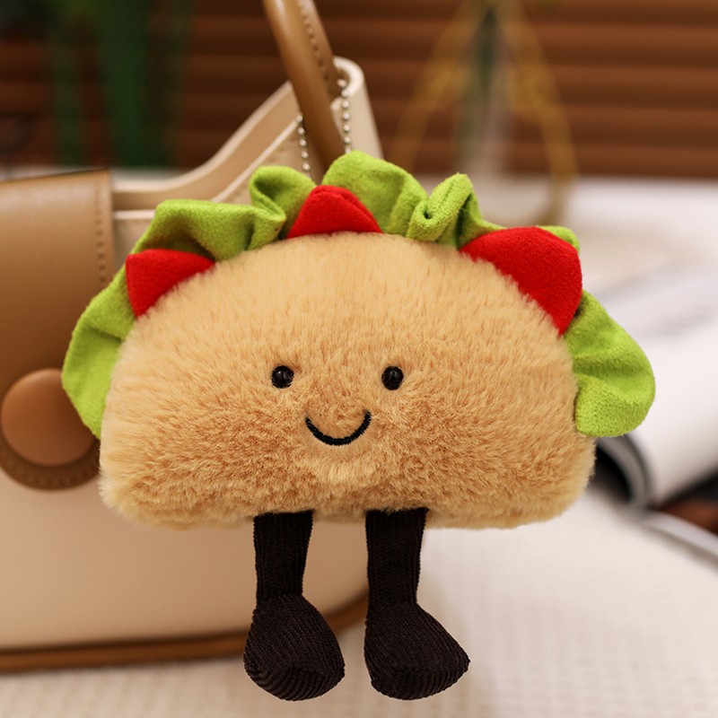 Plush Keychain Supplier - Wholesale Soft Taco Cake Doll Food Pendant Funny