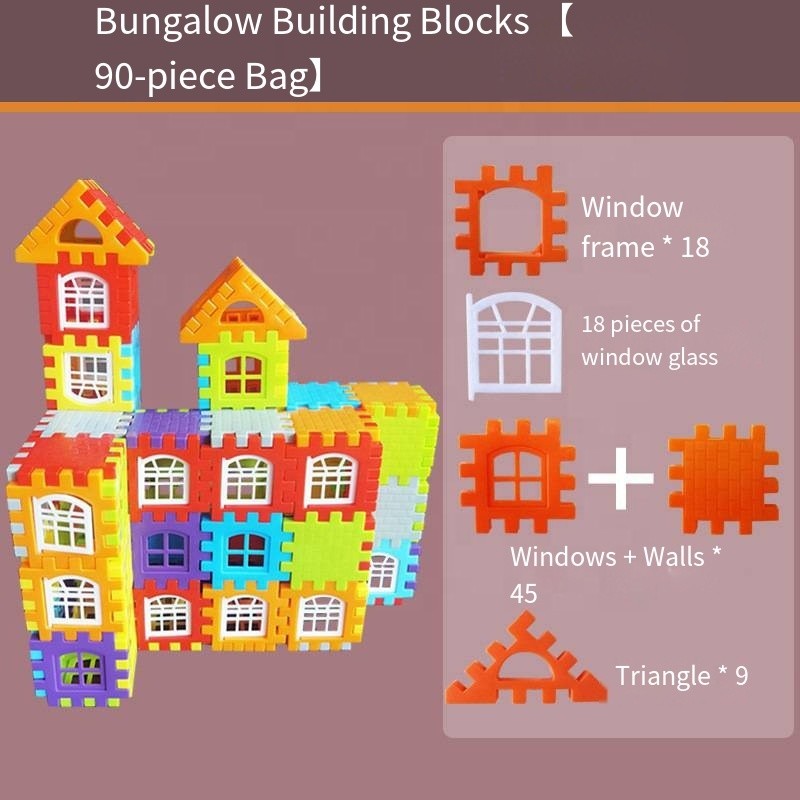 Educational Blocks Supplier - Children's Colorful DIY Stacking Puzzle Large Particles