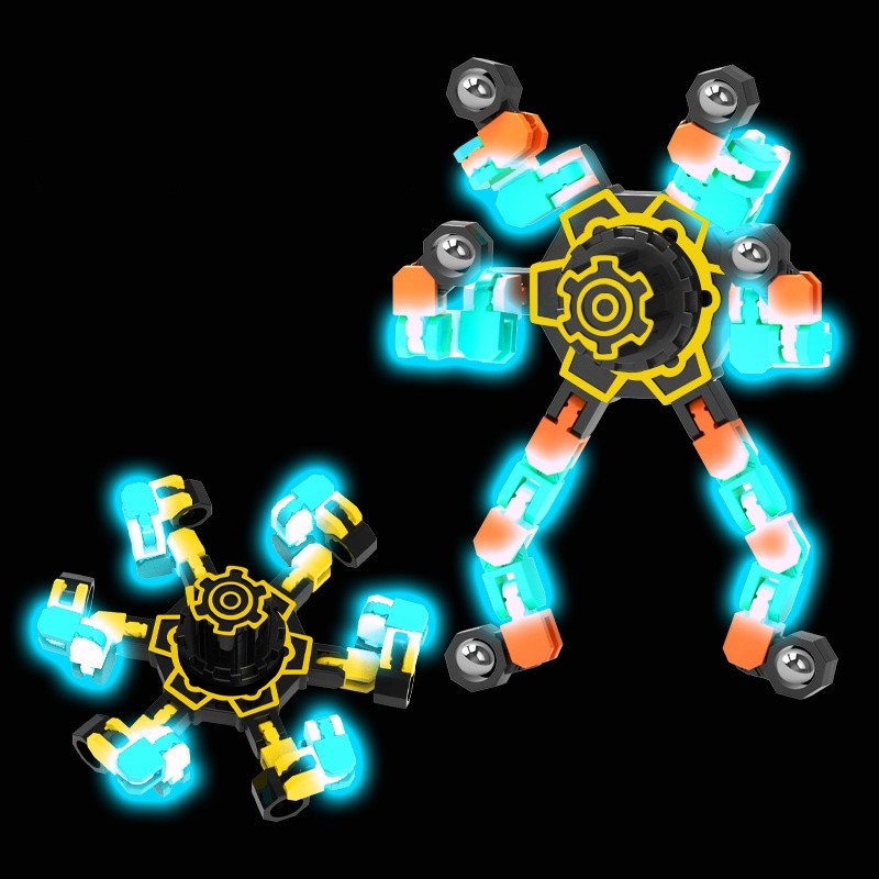 Gyro Toy Supplier - DIY Deformable Luminous Puzzle Mechanical Fingertips