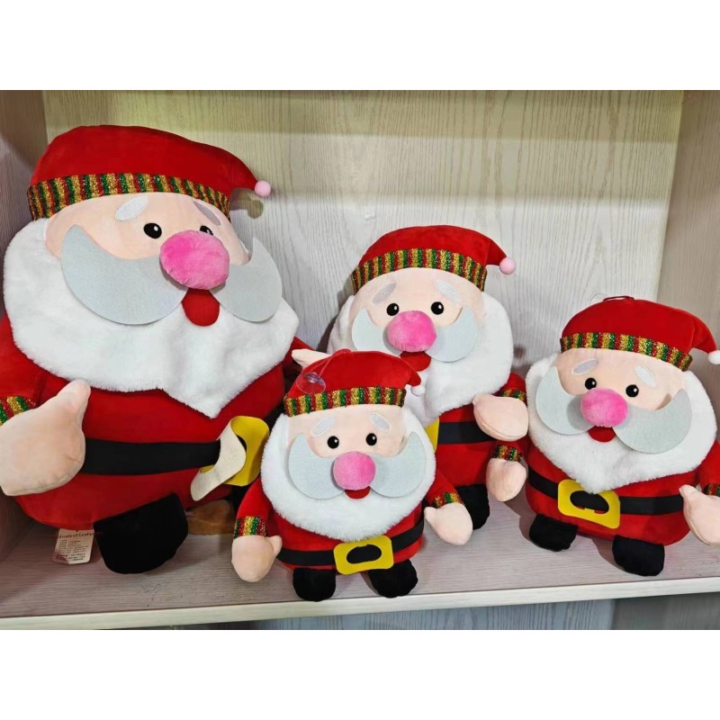 Santa Plush Toy Supplier - Weighted Christmas Decorative Dolls Customizable ODM