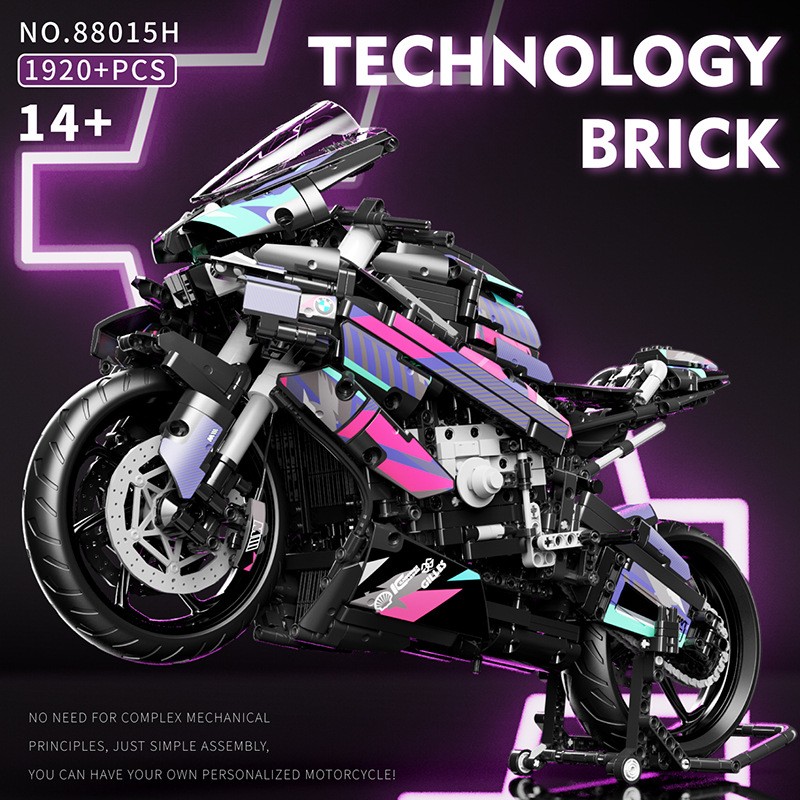 Cyberpunk Motorcycle Manufacturer - New Arrival 1000 RR Building Blocks 1920pcs