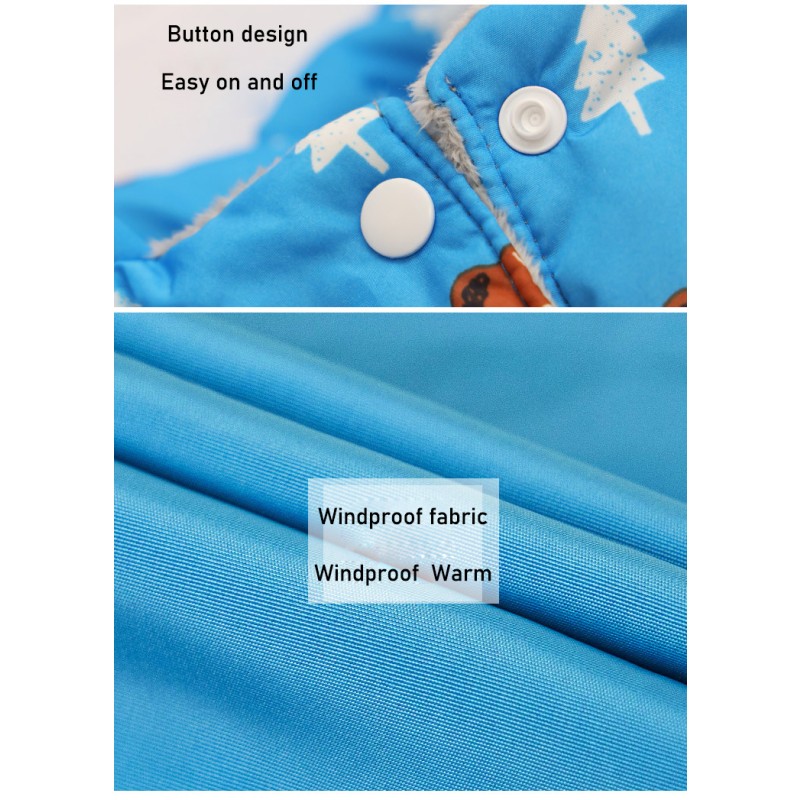 Dog Winter Clothes Factory - Modern Design Large Warm Windproof Thickened Printed