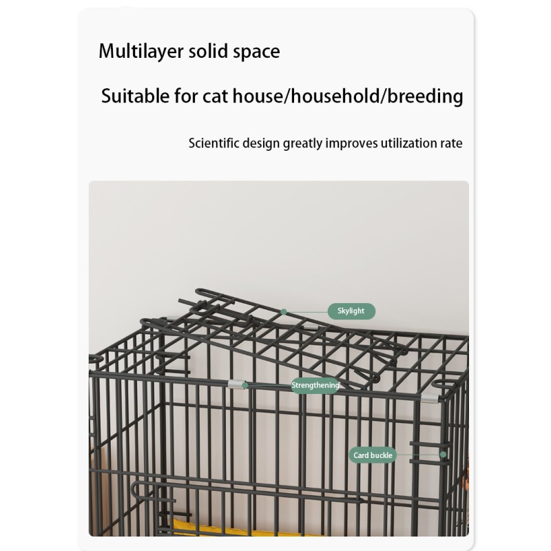 Stainless Steel Pet Cage Factory - High Quality Dog Cat Cage New Arrival Folding