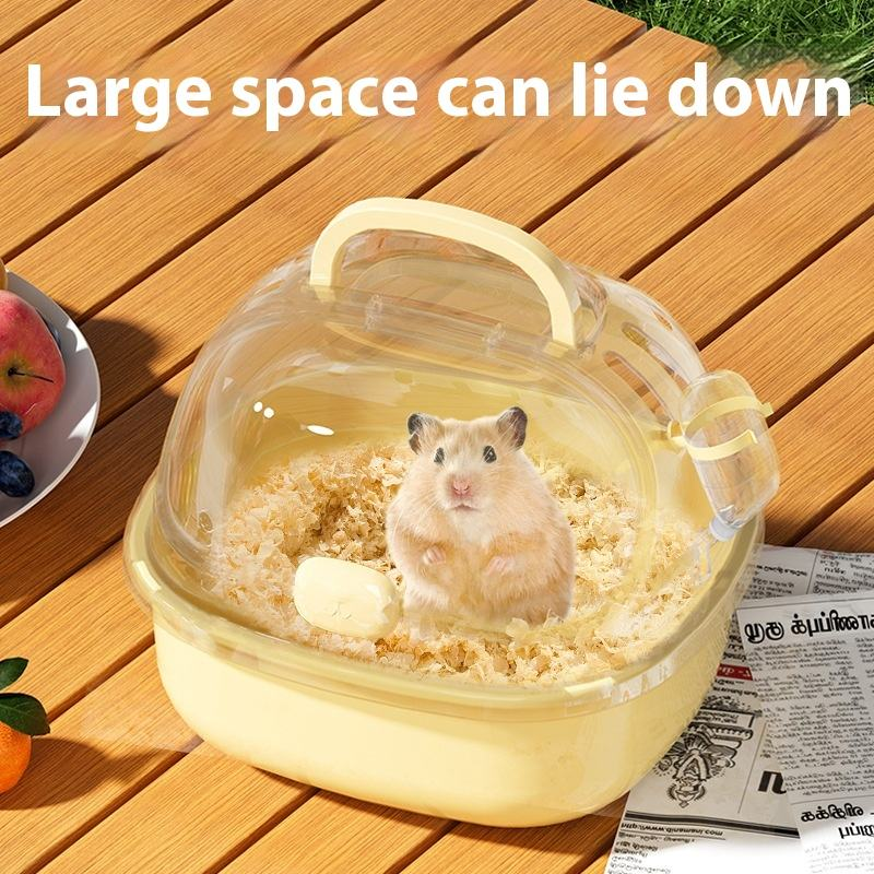 Hamster Cage Factory - Portable with Button Closure Plastic Tray Litter Box Outdoor