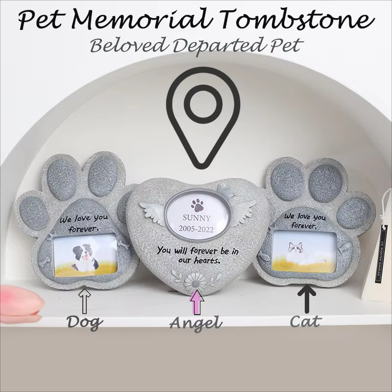 Simulation Pet Tombstone Factory - Creative Resin Dog Tombstone Small Animal Monument