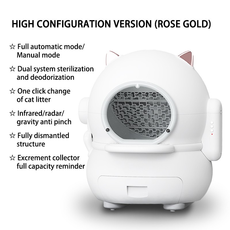 Robot Cat Litter Box Factory - Auto High Sides Odor Control Safety Self Cleaning