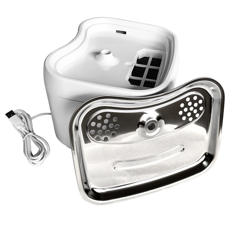 Pet Water Fountain Supplier - Wireless Water Level Window 2.5L Cat Dispenser LED