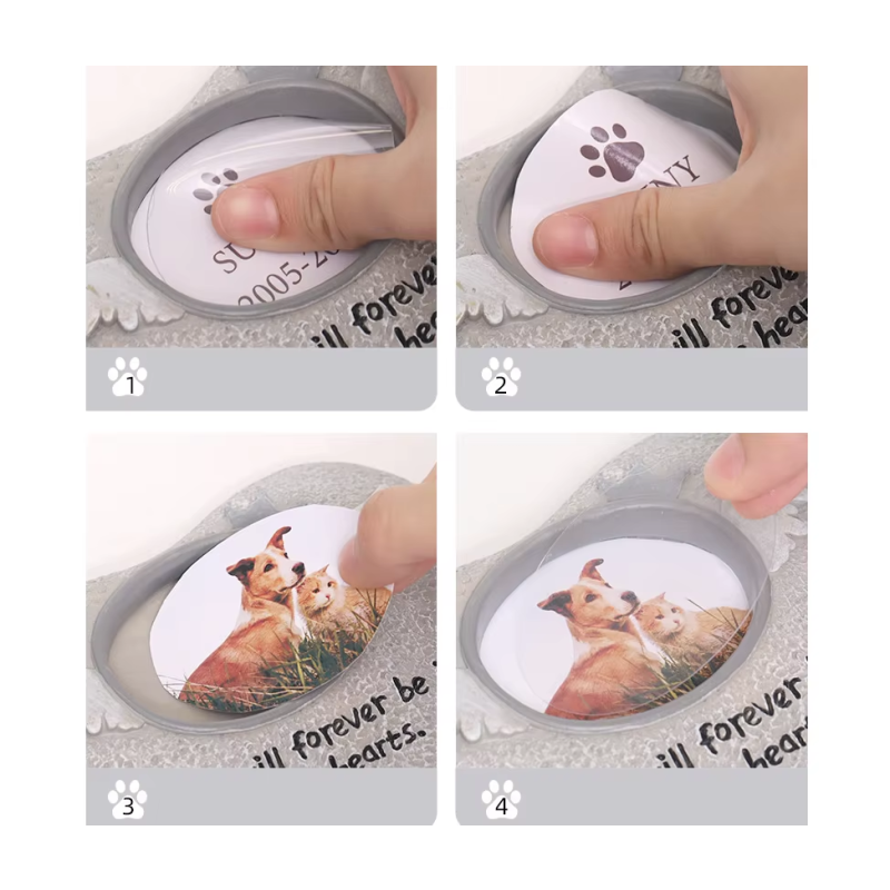 Biodegradable Pet Urn Manufacturer - Memorial Headstone Urn Pattern Polyresin Photo