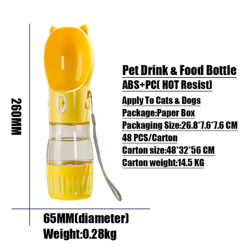 Portable Pet Bottle Factory - Hot Sale Cat Dog Drinker Detachable Food Feeder Container