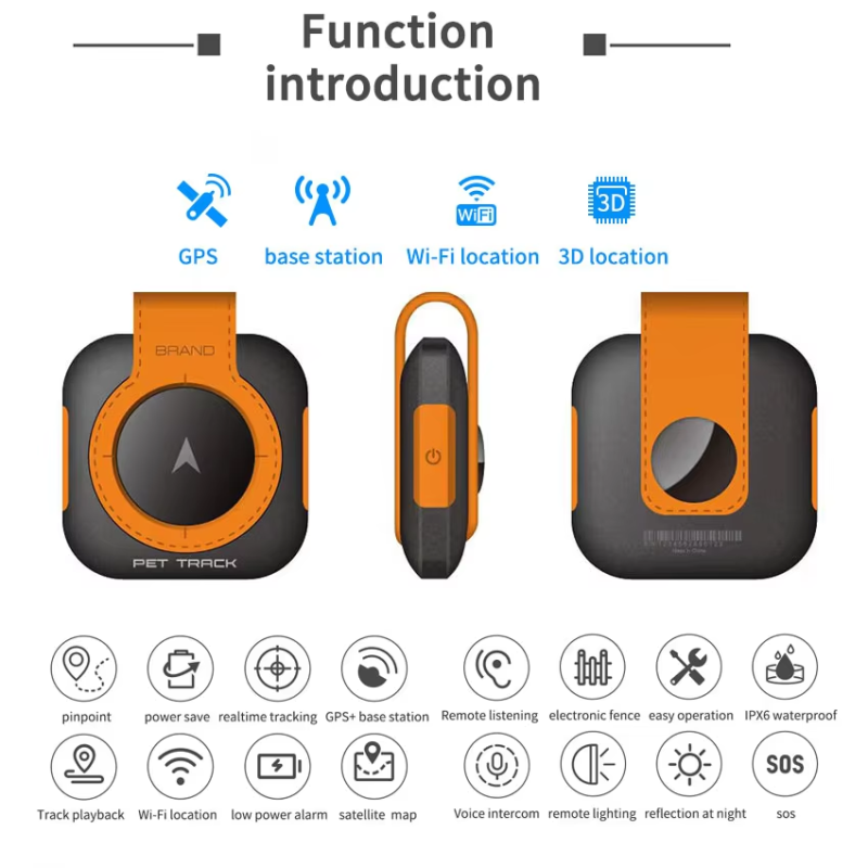 Pet Health Tracker Supplier - Pet Activity Sleep Steps Calories 4G Gps Tracker