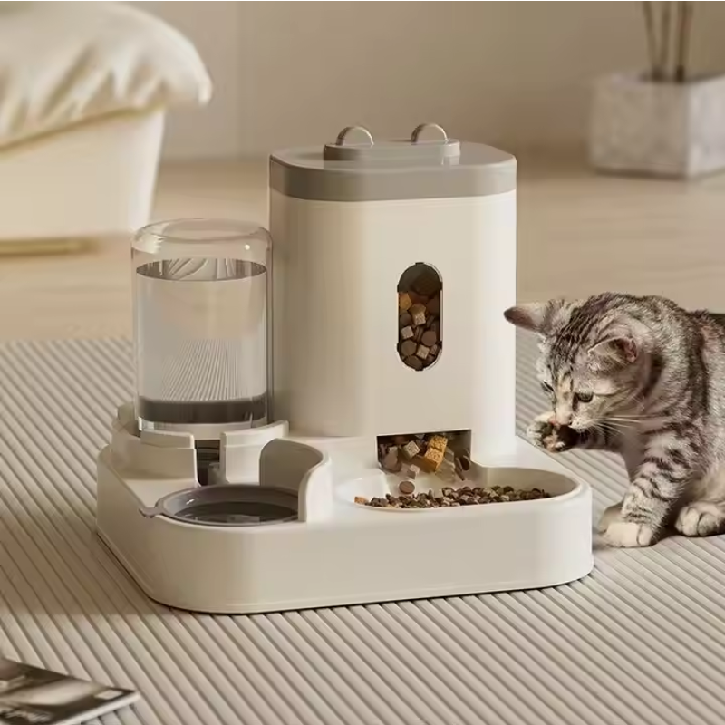 Pet Self Feeder Supplier - New Design Automatic Cat Food Water Dispenser Set Gravity