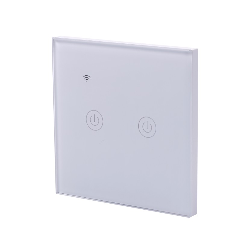Wifi Wall Switch Supplier - Smart Life App Control 2gang Glass Touch Screen Panel