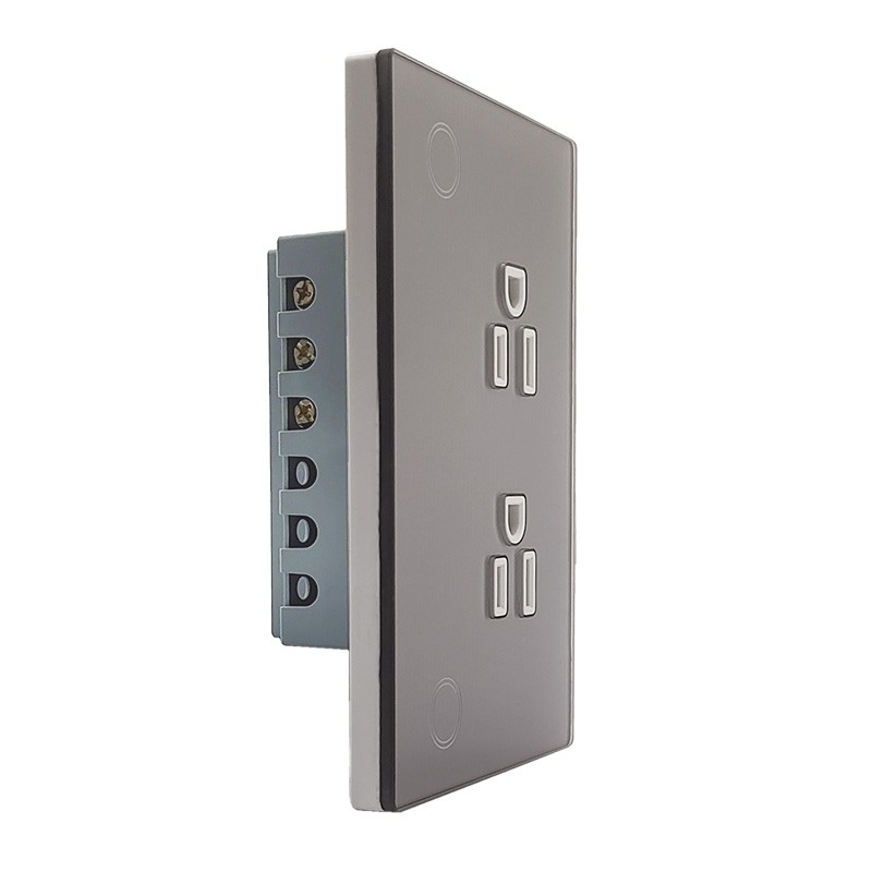 Smart Socket Manufacturer - 10A Tuya US Wifi Universal Double Wall Socket Power Monitoring