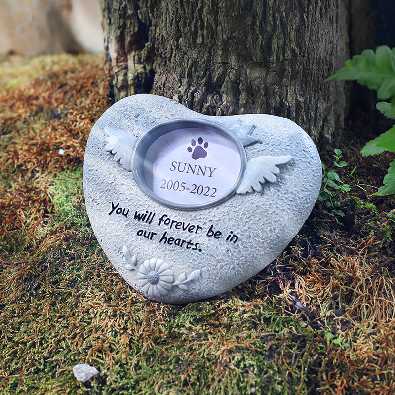 Pet Tombstone Supplier - Creative Resin Simulation Memorial Stone Cat Small Animal