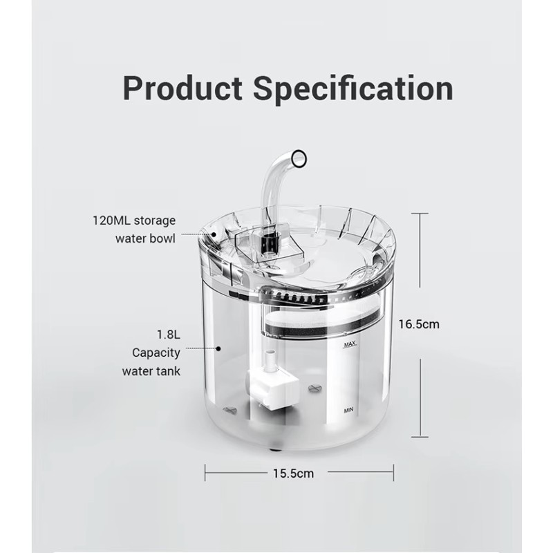 Smart Pet Fountain Factory - Wholesale Transparency Water tank Automatic Drinking