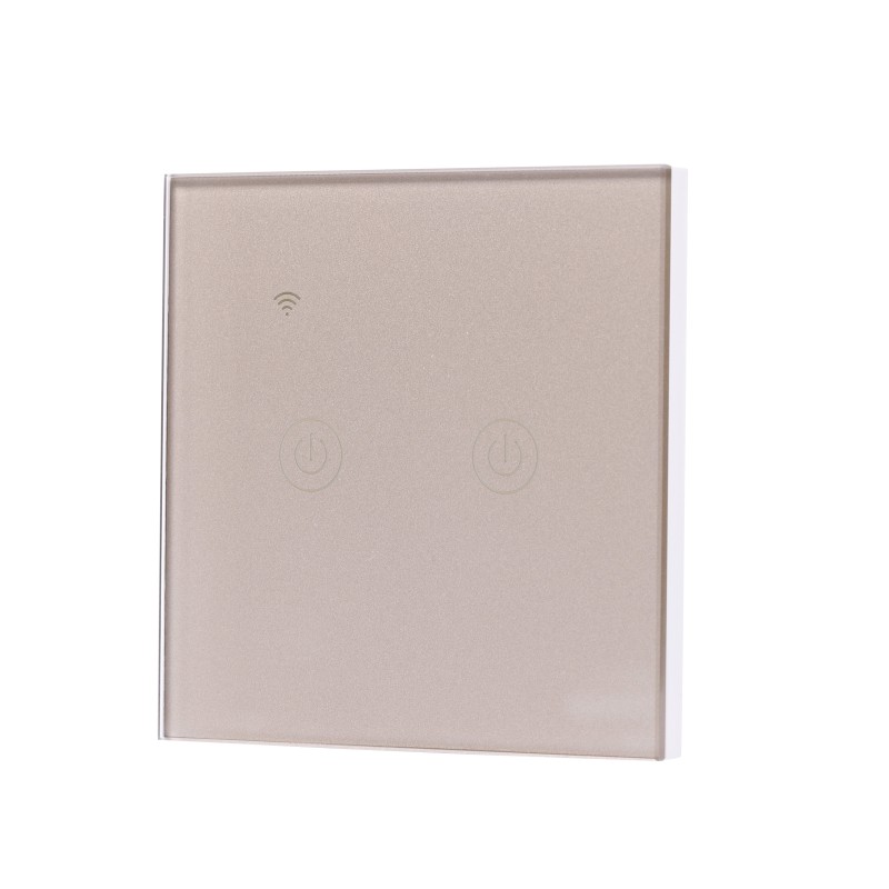 Wifi Wall Switch Supplier - Smart Life App Control 2gang Glass Touch Screen Panel