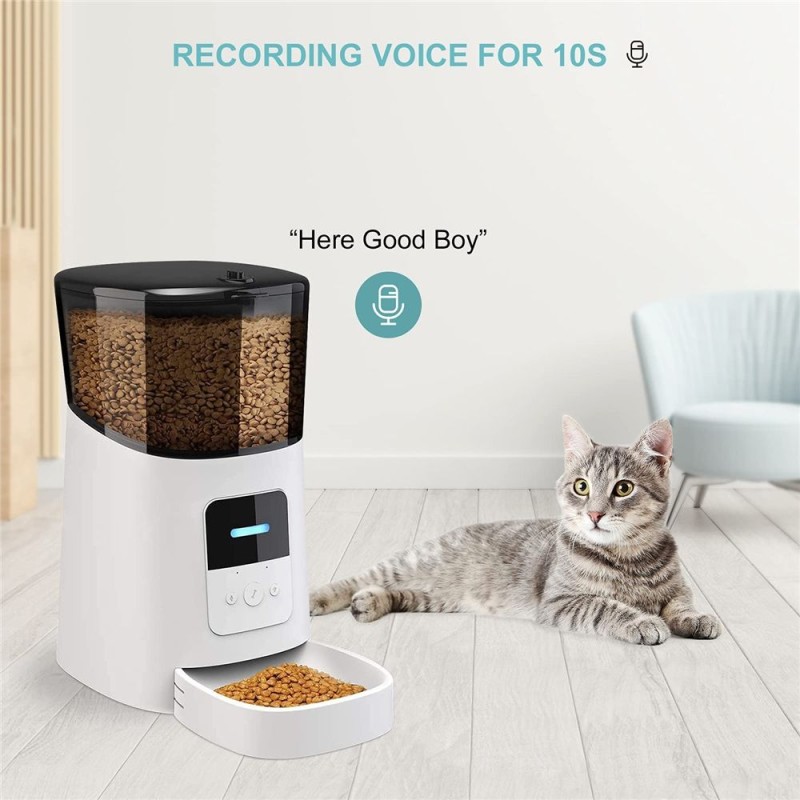 Smart Cat Feeder Factory - Pet 6L Wifi Mobile App Remote Control Microchip