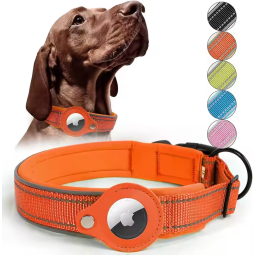 Personalized Dog Collar Manufacturer - Adjustable Nylon Reflective GPS Air Tag