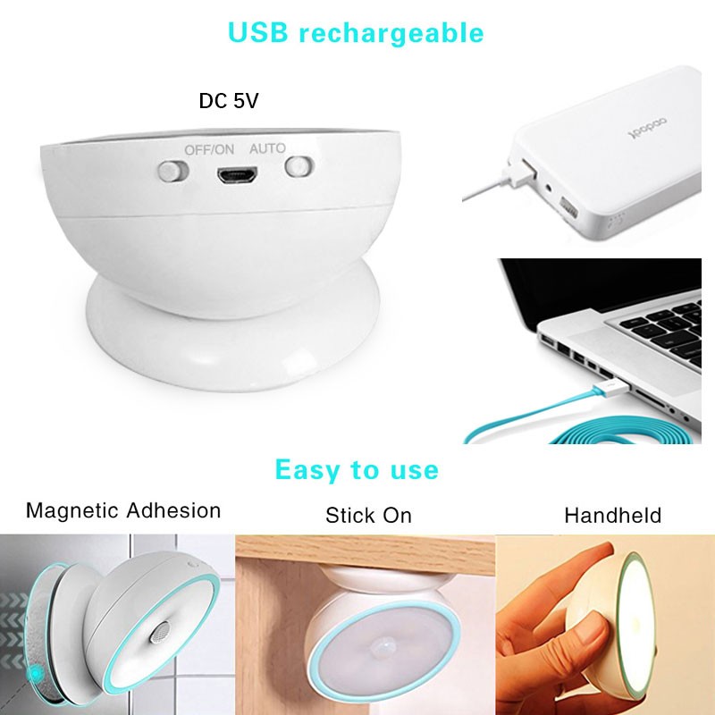 Magnet Night Lamp Manufacturer - Rechargeable Motion Sensor Corridor
