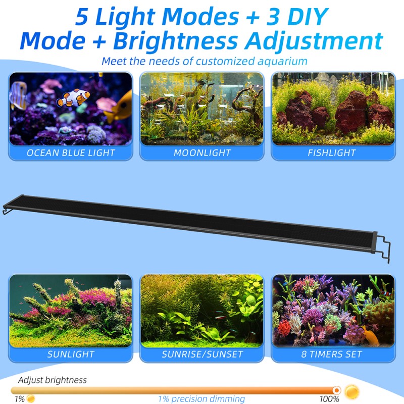 Full Spectrum Aquarium Light Manufacturer - APP Bluetooth Dimmable