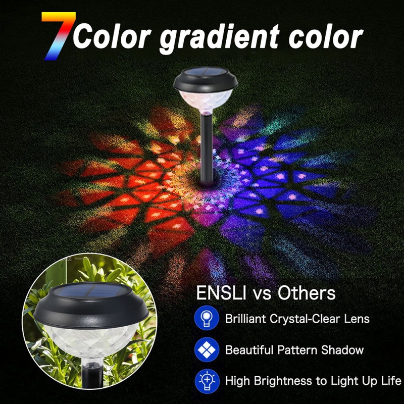 Solar Lawn Light Supplier - 7 Colorful Park Decorative Lamp