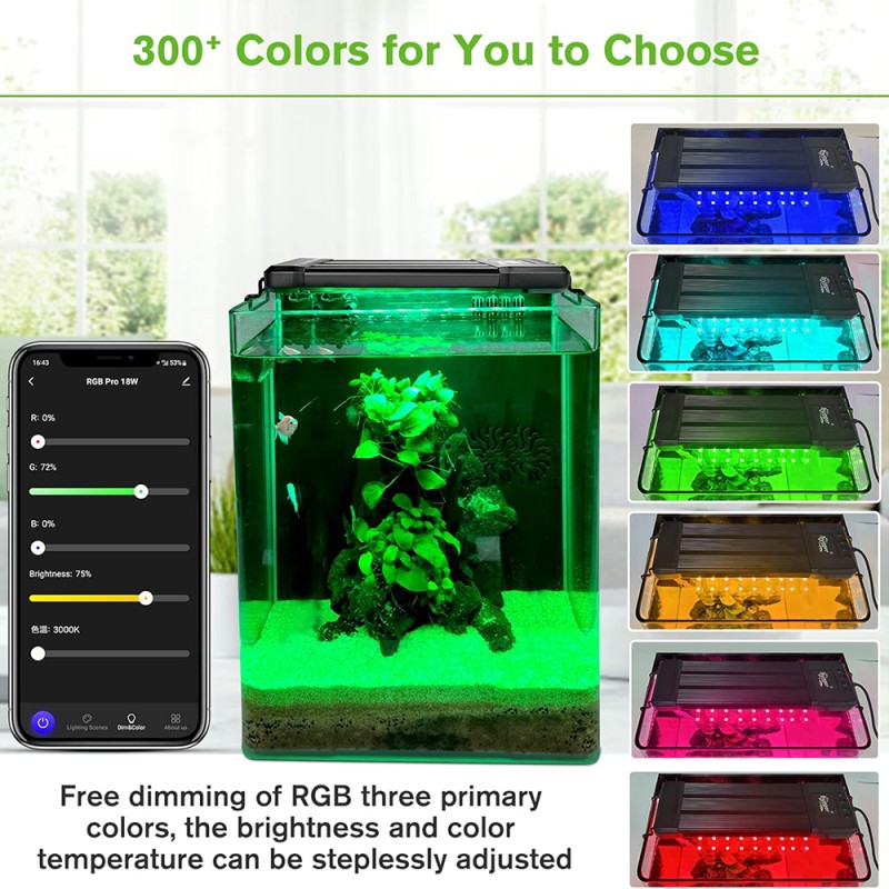 Smart Aquarium Light Supplier - APP Control RGB Full Spectrum
