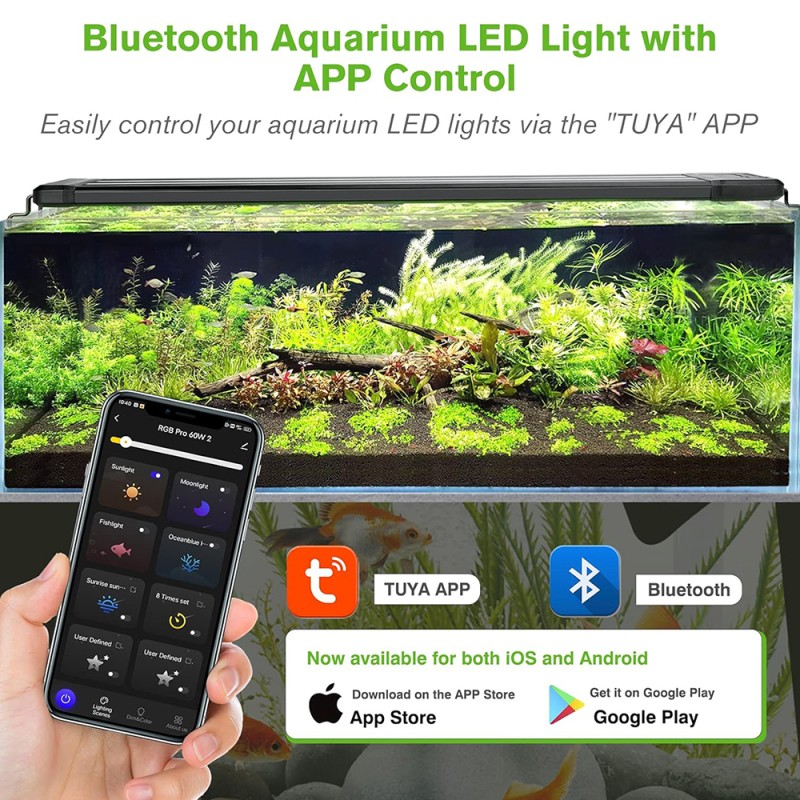 Smart Aquarium Light Manufacturer - App Control Full Spectrum Timer