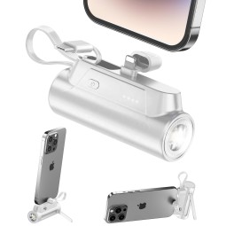 Power Bank Supplier - 2025 New Capsule 5000mAh Built in Cable for iPhone