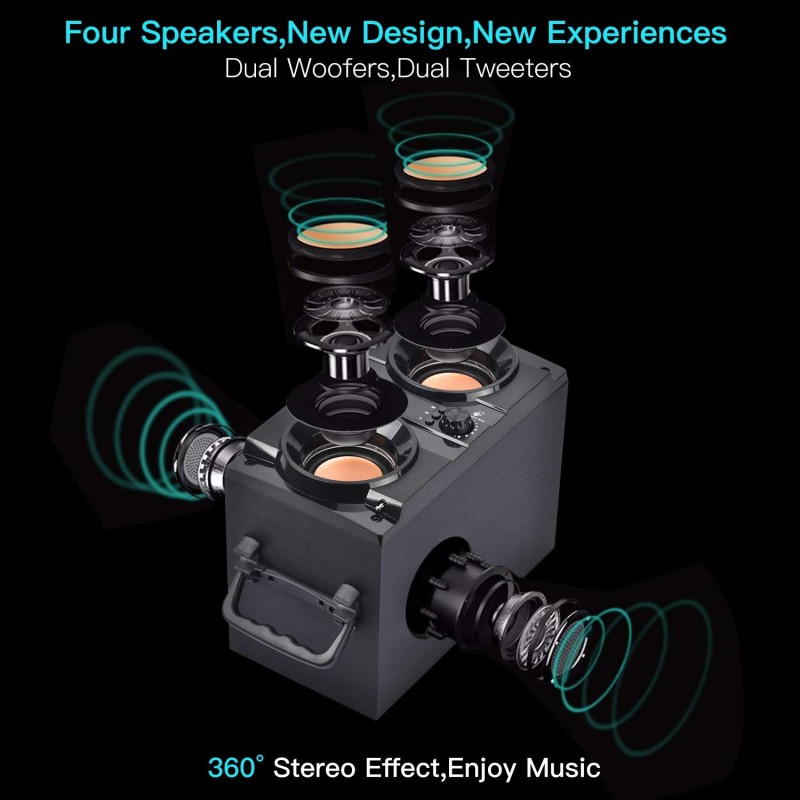 Bluetooth Speaker Factory - Portable Double Subwoofer Heavy Bass Wireless 100ft Outdoor