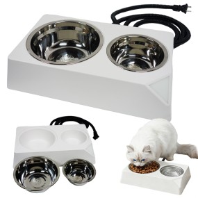 Pet Bowl Manufacturer - Deluxe Double-hole Constant Temperature Stainless Steel Liner