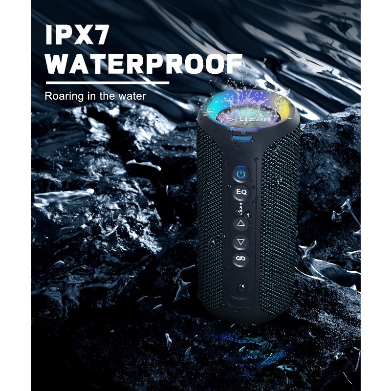 Bluetooth Speaker Manufacturer - 40W Loud Stereo Portable IPX7 Waterproof with Deep Bass/LED