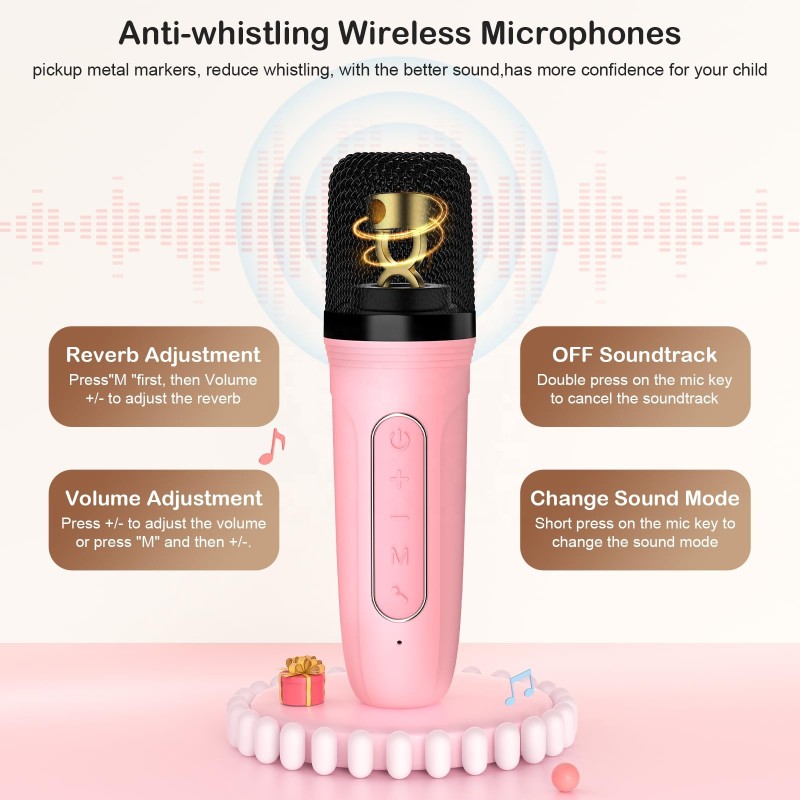 Karaoke Machine Manufacturer - 2025 Hot Items Mini Portable Bluetooth Speaker with 2 Microphones