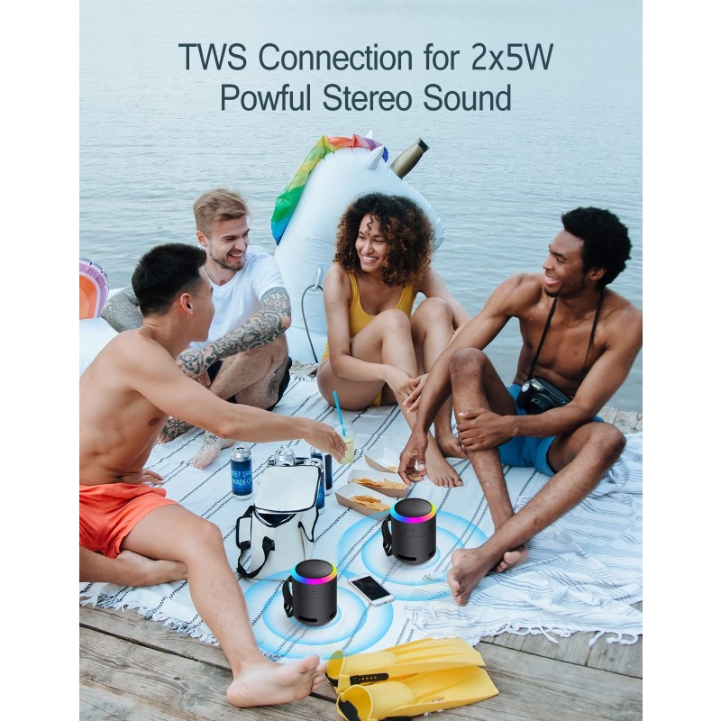 Portable Speaker Factory - Waterproof Wireless Speaker Metal Small 5W Clear Crystal Sound