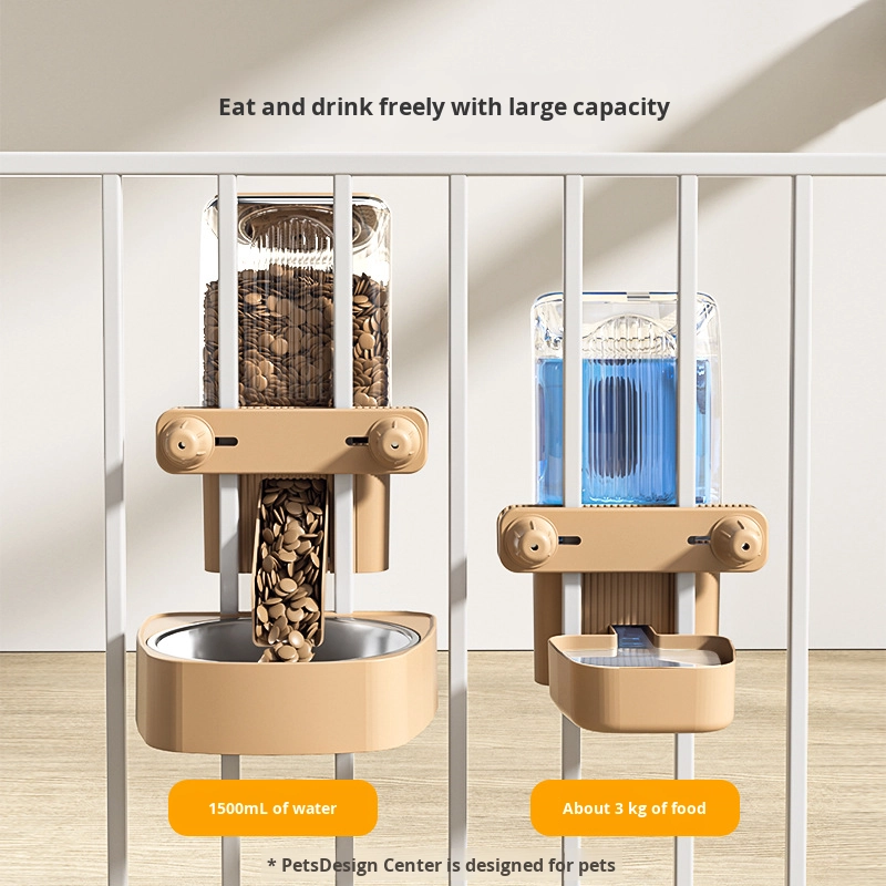 Automatic Pet Feeder Supplier - Cage Plastic Hanging Water Dispenser Cat Drinking Bowl