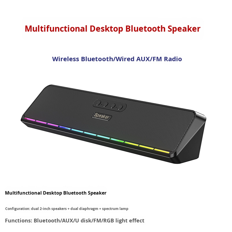 Desktop Audio Manufacturer - E3571 Wireless RGB Large Desktop Audio Radio Multi-Function