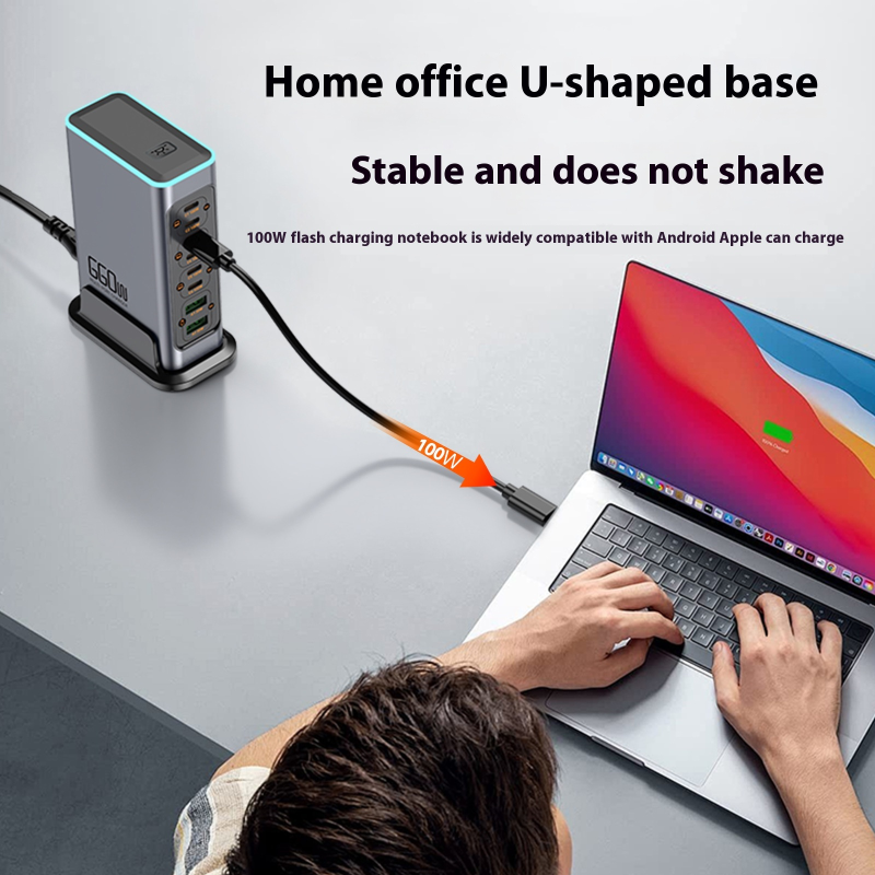 GaN Charger Manufacturer - Gallium Nitride Pd100W Multi-Port Fast Charger for Mobile Phones